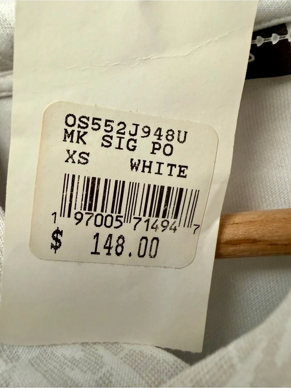 Michael Kors White Hooded Logo-Texture Pullover